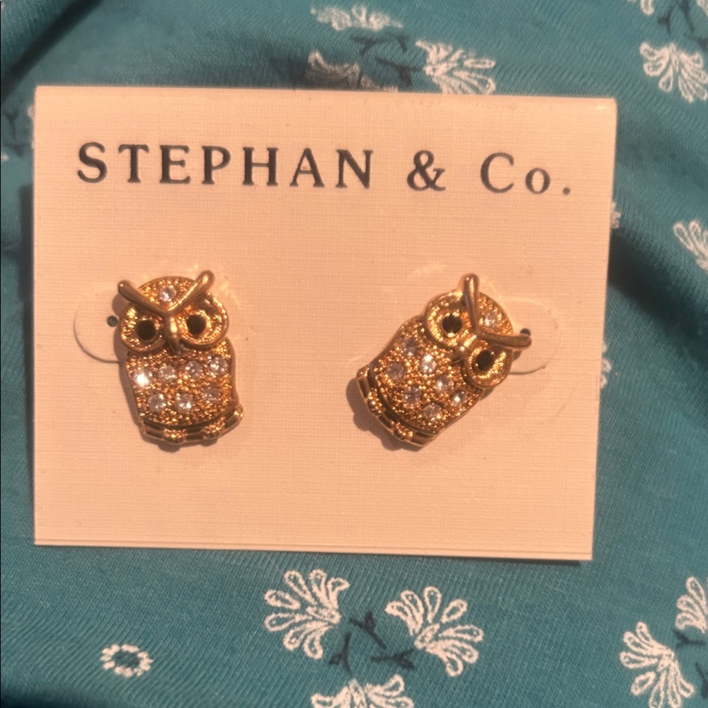 Owl studs by Stephan & co